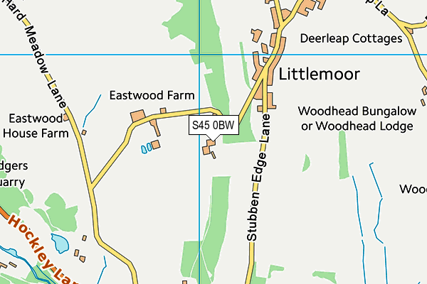 S45 0BW map - OS VectorMap District (Ordnance Survey)