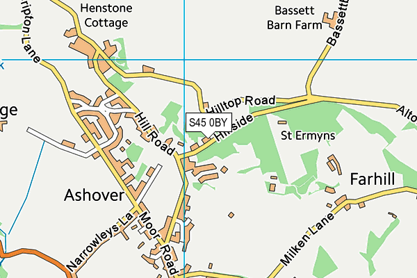 S45 0BY map - OS VectorMap District (Ordnance Survey) S45 0BY map - OS VectorMap District (Ordnance Survey)