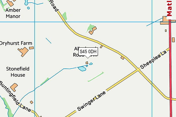 S45 0DH map - OS VectorMap District (Ordnance Survey) S45 0DH map - OS VectorMap District (Ordnance Survey)