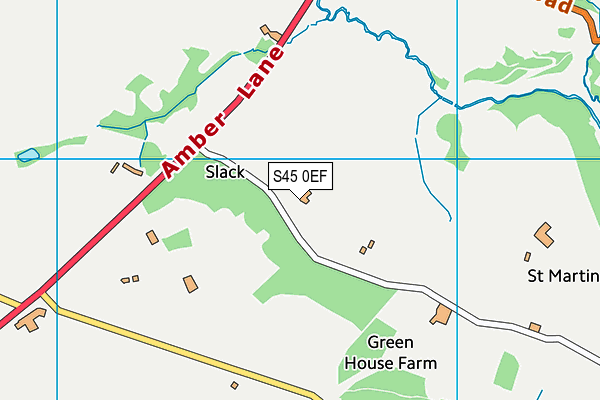 S45 0EF map - OS VectorMap District (Ordnance Survey) S45 0EF map - OS VectorMap District (Ordnance Survey)