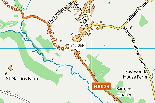 S45 0EP map - OS VectorMap District (Ordnance Survey) S45 0EP map - OS VectorMap District (Ordnance Survey)
