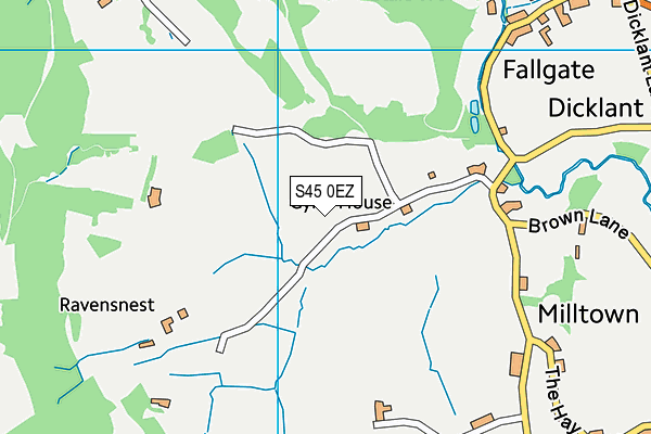 S45 0EZ map - OS VectorMap District (Ordnance Survey) S45 0EZ map - OS VectorMap District (Ordnance Survey)