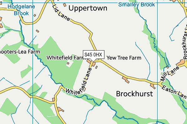 S45 0HX map - OS VectorMap District (Ordnance Survey)
