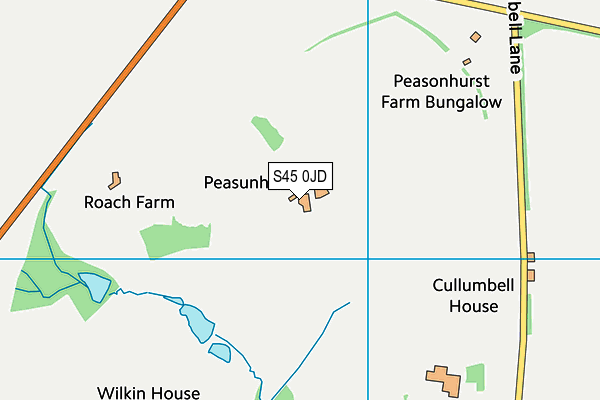 S45 0JD map - OS VectorMap District (Ordnance Survey) S45 0JD map - OS VectorMap District (Ordnance Survey)