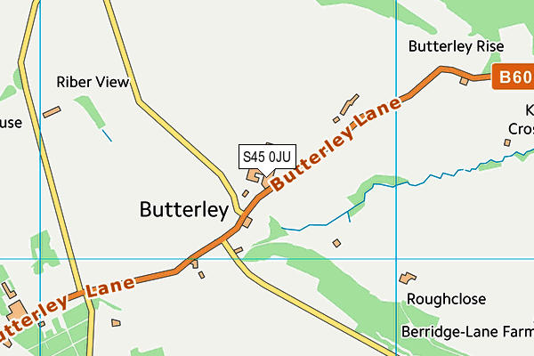 S45 0JU map - OS VectorMap District (Ordnance Survey) S45 0JU map - OS VectorMap District (Ordnance Survey)