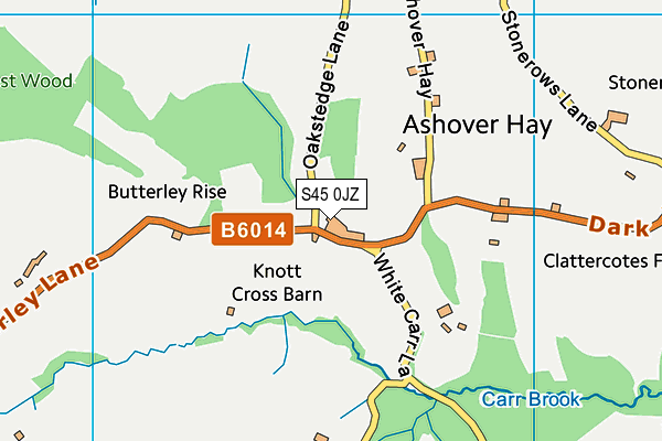 S45 0JZ map - OS VectorMap District (Ordnance Survey) S45 0JZ map - OS VectorMap District (Ordnance Survey)