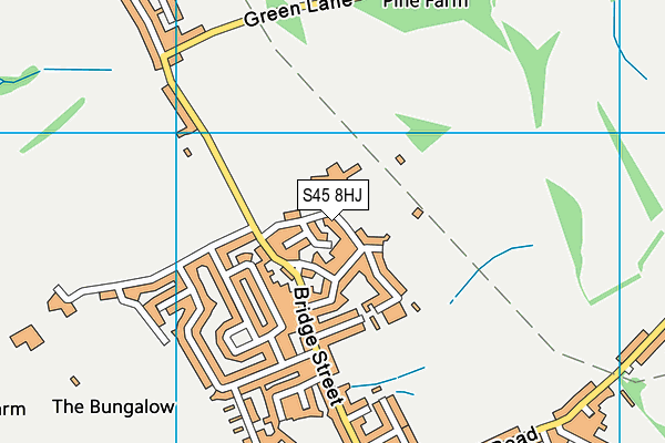 S45 8HJ map - OS VectorMap District (Ordnance Survey) S45 8HJ map - OS VectorMap District (Ordnance Survey)