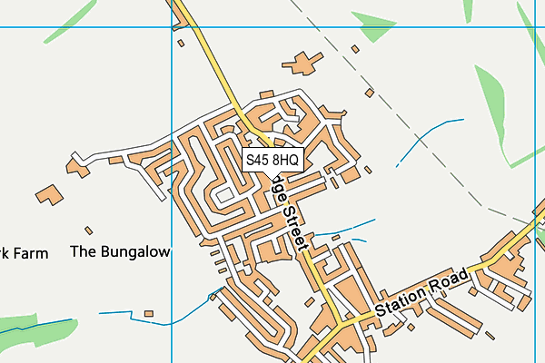 S45 8HQ map - OS VectorMap District (Ordnance Survey) S45 8HQ map - OS VectorMap District (Ordnance Survey)