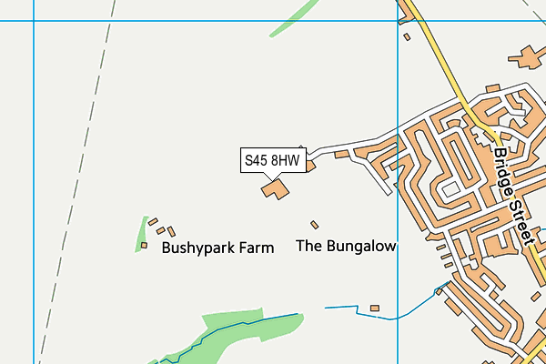 S45 8HW map - OS VectorMap District (Ordnance Survey)
