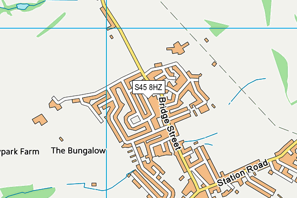 S45 8HZ map - OS VectorMap District (Ordnance Survey) S45 8HZ map - OS VectorMap District (Ordnance Survey)