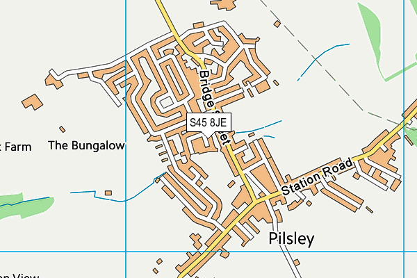 S45 8JE map - OS VectorMap District (Ordnance Survey) S45 8JE map - OS VectorMap District (Ordnance Survey)