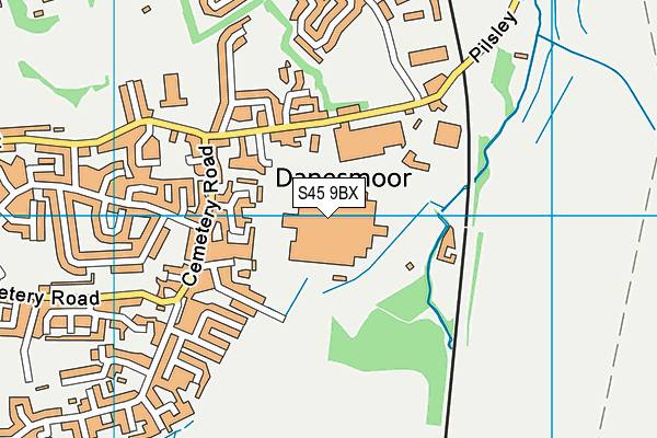 S45 9BX map - OS VectorMap District (Ordnance Survey) S45 9BX map - OS VectorMap District (Ordnance Survey)
