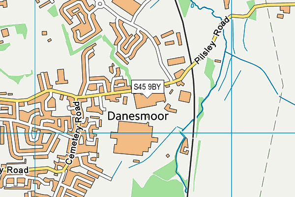 S45 9BY map - OS VectorMap District (Ordnance Survey) S45 9BY map - OS VectorMap District (Ordnance Survey)