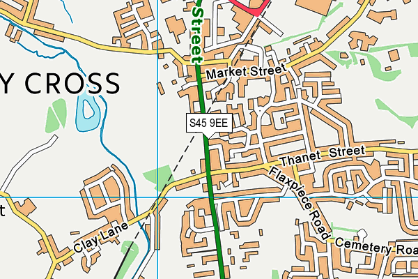 S45 9EE map - OS VectorMap District (Ordnance Survey) S45 9EE map - OS VectorMap District (Ordnance Survey)