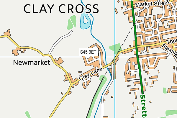 S45 9ET map - OS VectorMap District (Ordnance Survey) S45 9ET map - OS VectorMap District (Ordnance Survey)