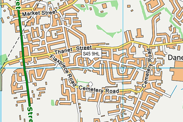 S45 9HL map - OS VectorMap District (Ordnance Survey) S45 9HL map - OS VectorMap District (Ordnance Survey)