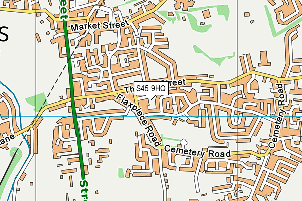 S45 9HQ map - OS VectorMap District (Ordnance Survey) S45 9HQ map - OS VectorMap District (Ordnance Survey)