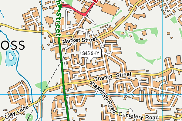 S45 9HY map - OS VectorMap District (Ordnance Survey) S45 9HY map - OS VectorMap District (Ordnance Survey)