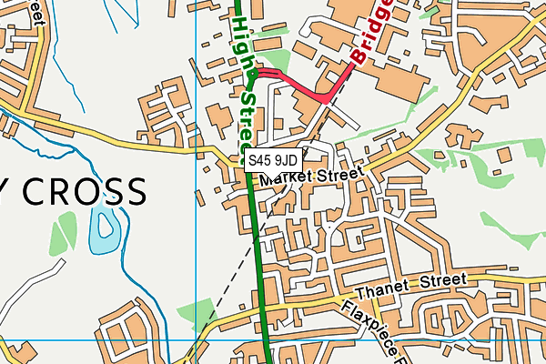 S45 9JD map - OS VectorMap District (Ordnance Survey) S45 9JD map - OS VectorMap District (Ordnance Survey)