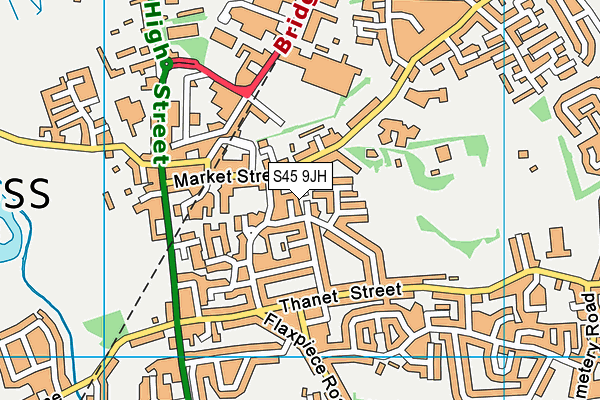 S45 9JH map - OS VectorMap District (Ordnance Survey) S45 9JH map - OS VectorMap District (Ordnance Survey)