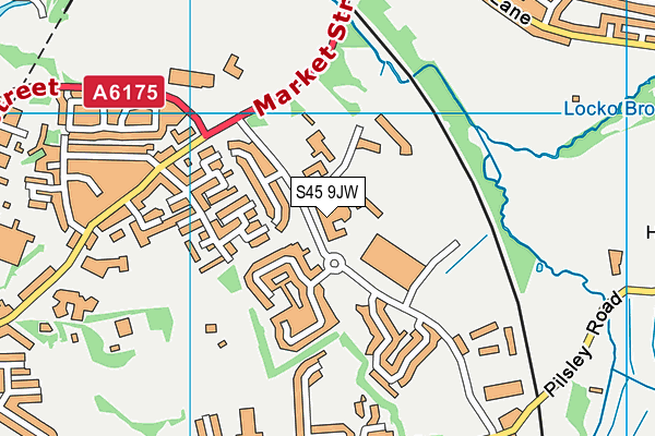 S45 9JW map - OS VectorMap District (Ordnance Survey) S45 9JW map - OS VectorMap District (Ordnance Survey)