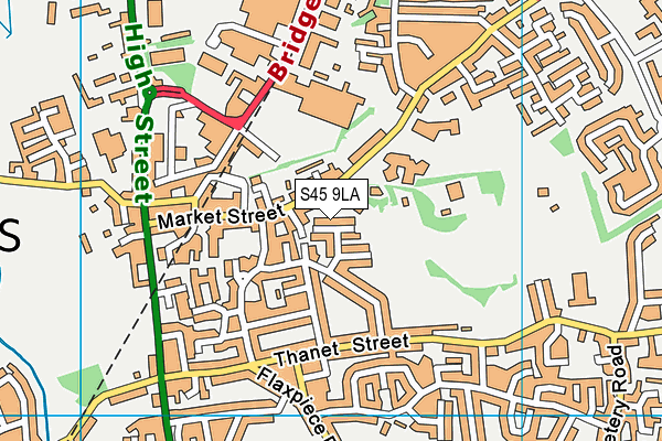 S45 9LA map - OS VectorMap District (Ordnance Survey) S45 9LA map - OS VectorMap District (Ordnance Survey)