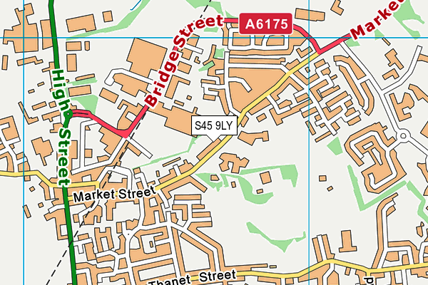 S45 9LY map - OS VectorMap District (Ordnance Survey)