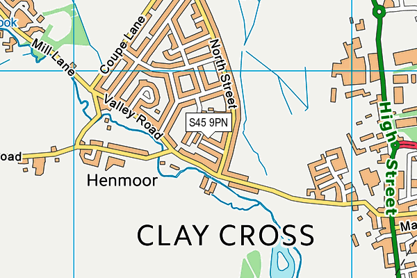 S45 9PN map - OS VectorMap District (Ordnance Survey) S45 9PN map - OS VectorMap District (Ordnance Survey)