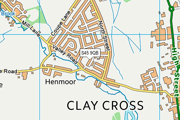 S45 9QB map - OS VectorMap District (Ordnance Survey) S45 9QB map - OS VectorMap District (Ordnance Survey)