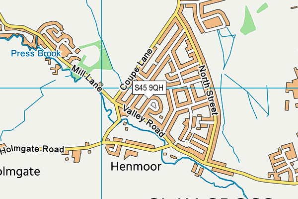 S45 9QH map - OS VectorMap District (Ordnance Survey) S45 9QH map - OS VectorMap District (Ordnance Survey)