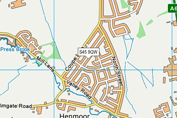 S45 9QW map - OS VectorMap District (Ordnance Survey) S45 9QW map - OS VectorMap District (Ordnance Survey)