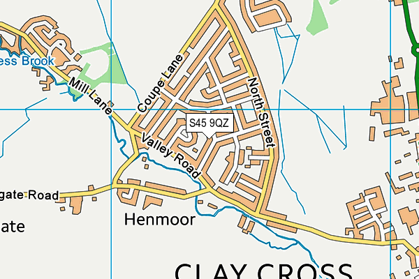 S45 9QZ map - OS VectorMap District (Ordnance Survey) S45 9QZ map - OS VectorMap District (Ordnance Survey)