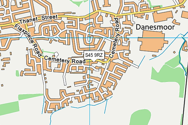 S45 9RZ map - OS VectorMap District (Ordnance Survey) S45 9RZ map - OS VectorMap District (Ordnance Survey)