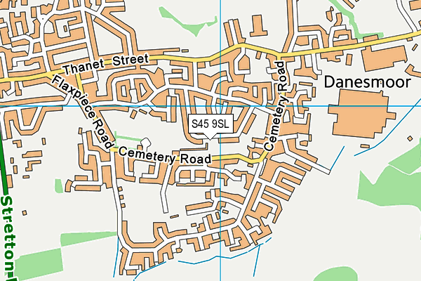S45 9SL map - OS VectorMap District (Ordnance Survey) S45 9SL map - OS VectorMap District (Ordnance Survey)
