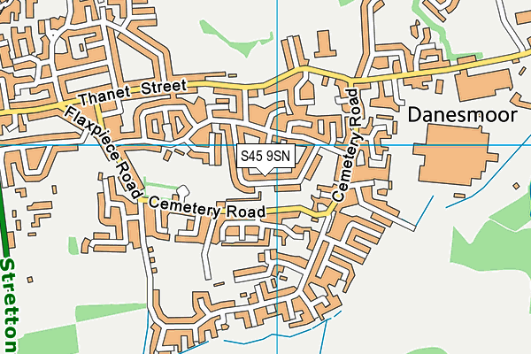 S45 9SN map - OS VectorMap District (Ordnance Survey) S45 9SN map - OS VectorMap District (Ordnance Survey)