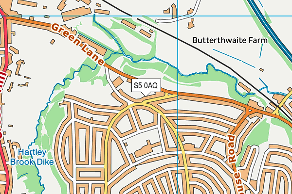 S5 0AQ map - OS VectorMap District (Ordnance Survey)