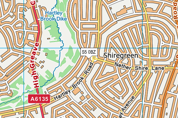 S5 0BZ map - OS VectorMap District (Ordnance Survey) S5 0BZ map - OS VectorMap District (Ordnance Survey)