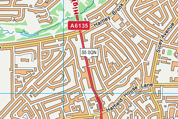 S5 0QN map - OS VectorMap District (Ordnance Survey) S5 0QN map - OS VectorMap District (Ordnance Survey)