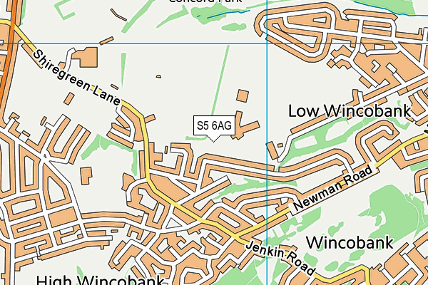 S5 6AG map - OS VectorMap District (Ordnance Survey) S5 6AG map - OS VectorMap District (Ordnance Survey)