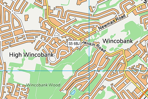 S5 6BJ map - OS VectorMap District (Ordnance Survey) S5 6BJ map - OS VectorMap District (Ordnance Survey)