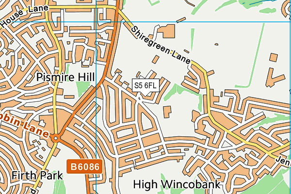 S5 6FL map - OS VectorMap District (Ordnance Survey) S5 6FL map - OS VectorMap District (Ordnance Survey)