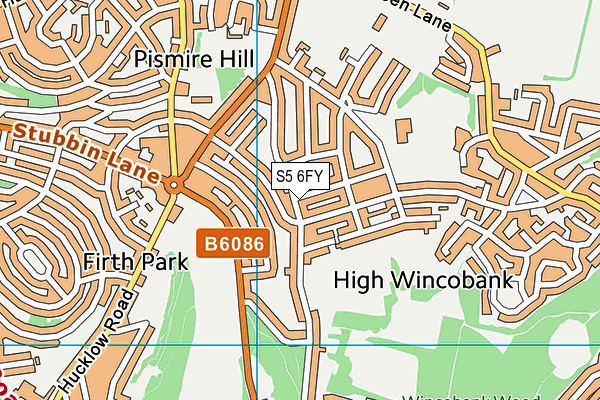 S5 6FY map - OS VectorMap District (Ordnance Survey) S5 6FY map - OS VectorMap District (Ordnance Survey)