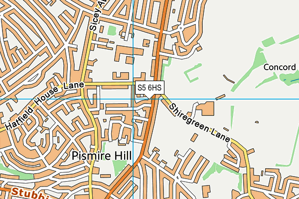 S5 6HS map - OS VectorMap District (Ordnance Survey) S5 6HS map - OS VectorMap District (Ordnance Survey)