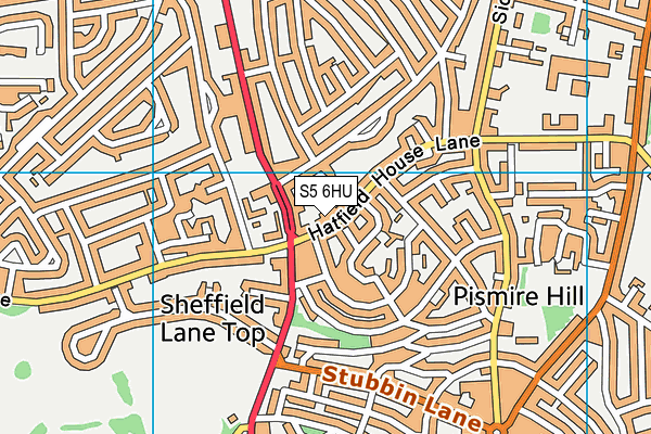 S5 6HU map - OS VectorMap District (Ordnance Survey) S5 6HU map - OS VectorMap District (Ordnance Survey)