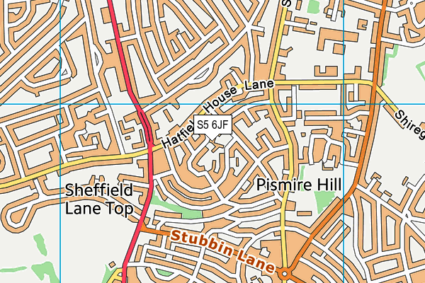 S5 6JF map - OS VectorMap District (Ordnance Survey) S5 6JF map - OS VectorMap District (Ordnance Survey)