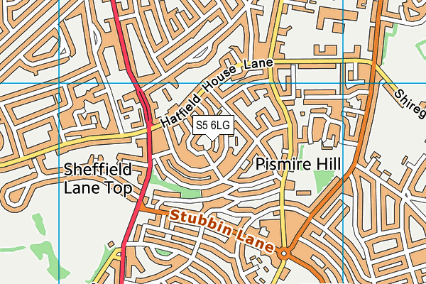 S5 6LG map - OS VectorMap District (Ordnance Survey)