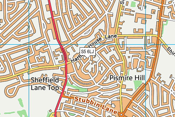 S5 6LJ map - OS VectorMap District (Ordnance Survey) S5 6LJ map - OS VectorMap District (Ordnance Survey)