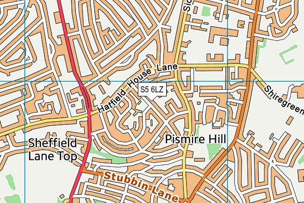 S5 6LZ map - OS VectorMap District (Ordnance Survey) S5 6LZ map - OS VectorMap District (Ordnance Survey)