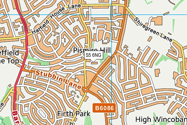S5 6NG map - OS VectorMap District (Ordnance Survey) S5 6NG map - OS VectorMap District (Ordnance Survey)
