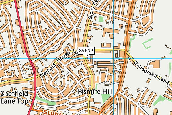 S5 6NP map - OS VectorMap District (Ordnance Survey)